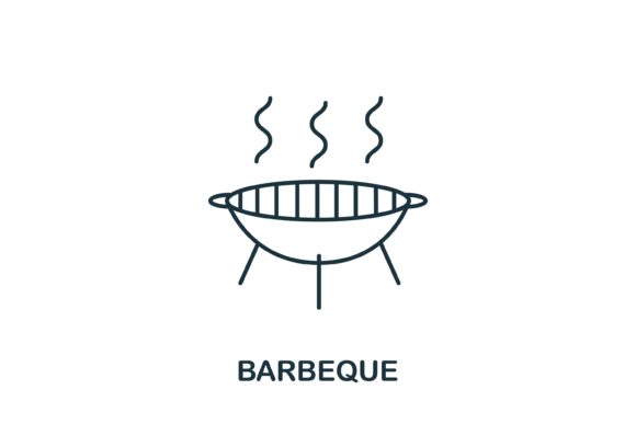 Barbeque Icon from Hobbies Collection: A Versatile Design Element for Modern Visual Projects