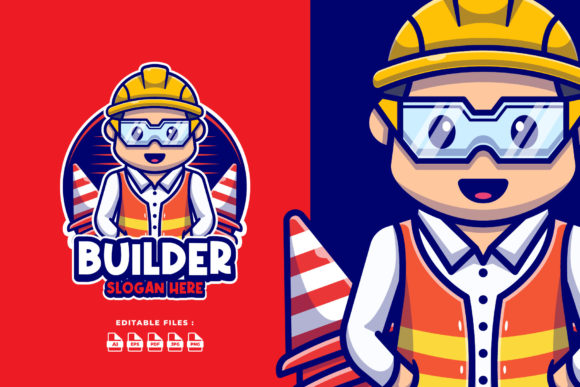 Builder Mascot Character Logo: Creative Power for Designers