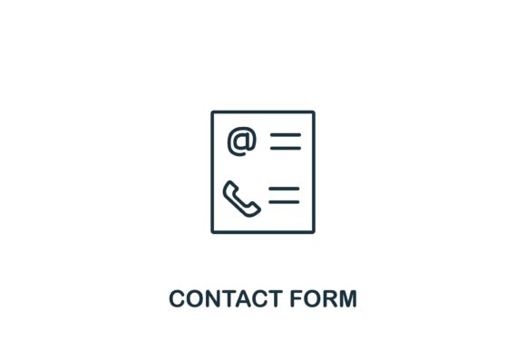 Contact Form Icon: A Versatile Design Asset for Web and Templates