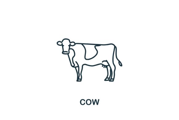 Cow Icon from Home Animals Collection: A Versatile Design Asset for Modern Creatives