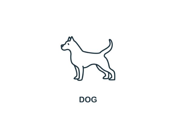Dog Icon from Home Animals Collection: A Versatile Design Asset