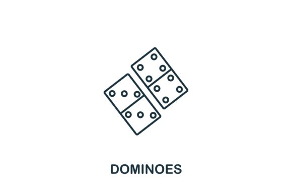 Dominoes Icon from Hobbies Collection: A Versatile Design Asset