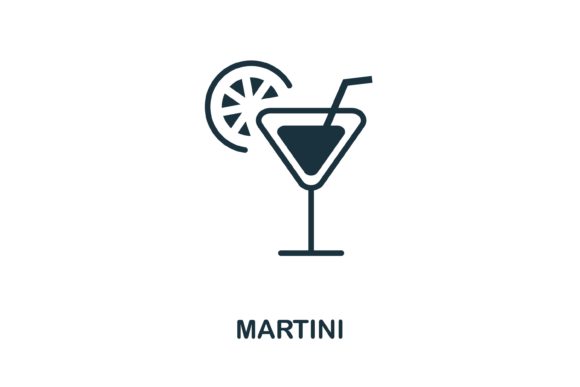 Martini Icon: Simple Design for Modern Projects