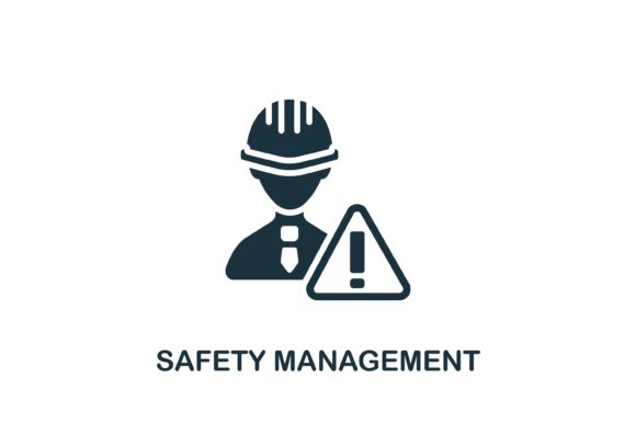 Safety Management Icon: Simple Design for Clear Communication