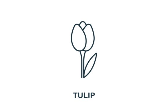 Simple Tulip Icon for Creative Projects