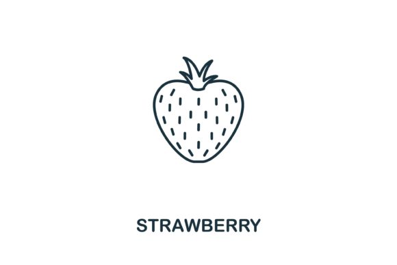 Strawberry Icon from Fruits Collection: A Practical Design Asset for Versatile Use